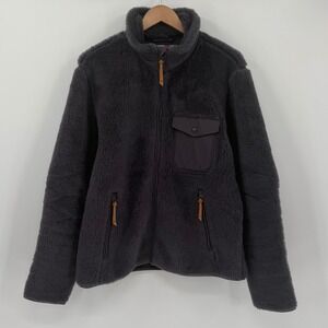 Best Made Co Wool Fleece Jacket Gray Full Zip Utility Men's Large